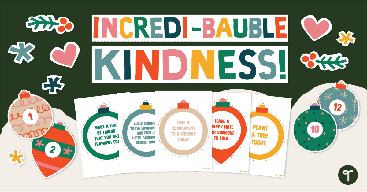 12 Days of Christmas Kindness - Christmas Classroom Display teaching resource