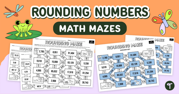 Go to Rounding Numbers – Math Mazes teaching resource