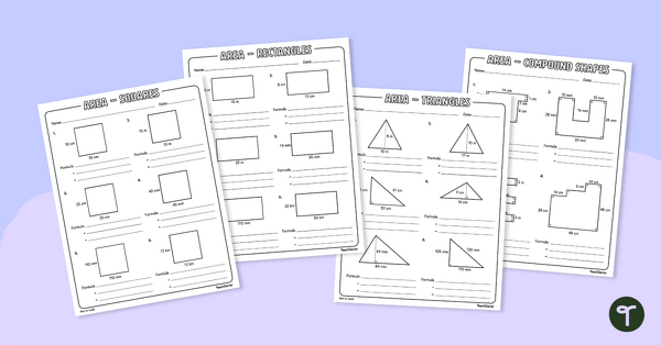 Image of Area Worksheets