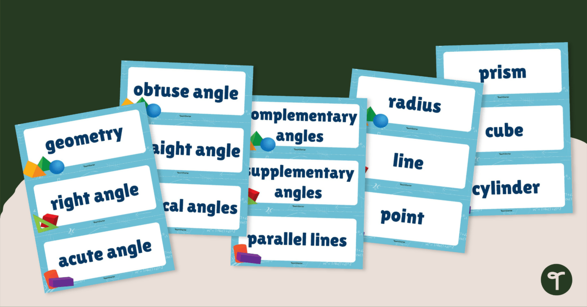 Geometry Word Wall - Math Vocabulary  Math word walls, Math vocabulary,  Math words