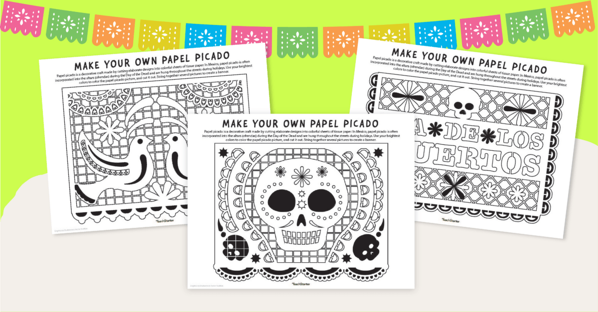 Day of the Dead Coloring Pages teaching resource
