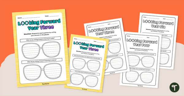 Go to Looking Forward to a New School Year – Writing Template teaching resource
