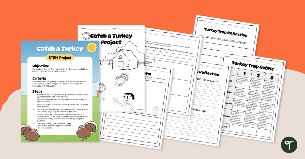 Thanksgiving STEM Project — Thanksgiving Turkey Trap teaching resource