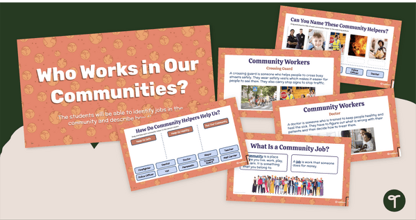 Image of All About Community Workers - Community Helper Slide Deck