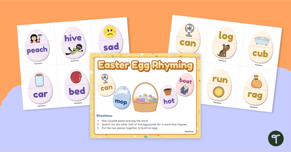 Go to Easter Egg Rhyming Word Puzzles teaching resource