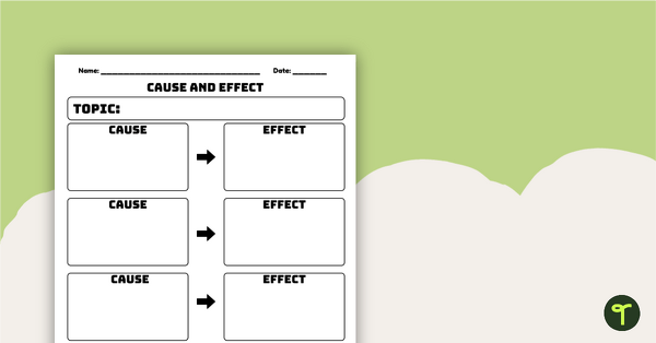 Go to Free Cause and Effect Graphic Organizer teaching resource