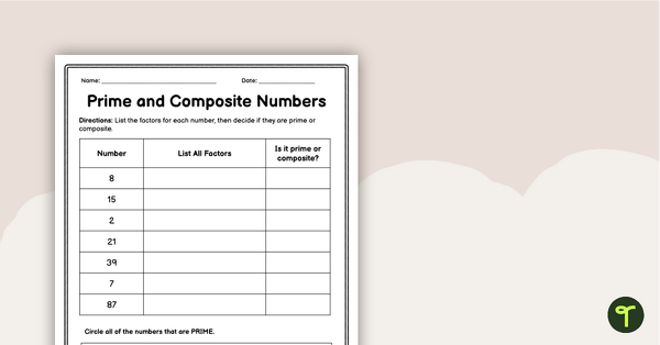 Prime and Composite, Even and Odd Numbers Activities for Google Slides