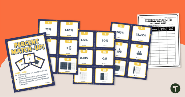 Go to Percent Match-Up! teaching resource