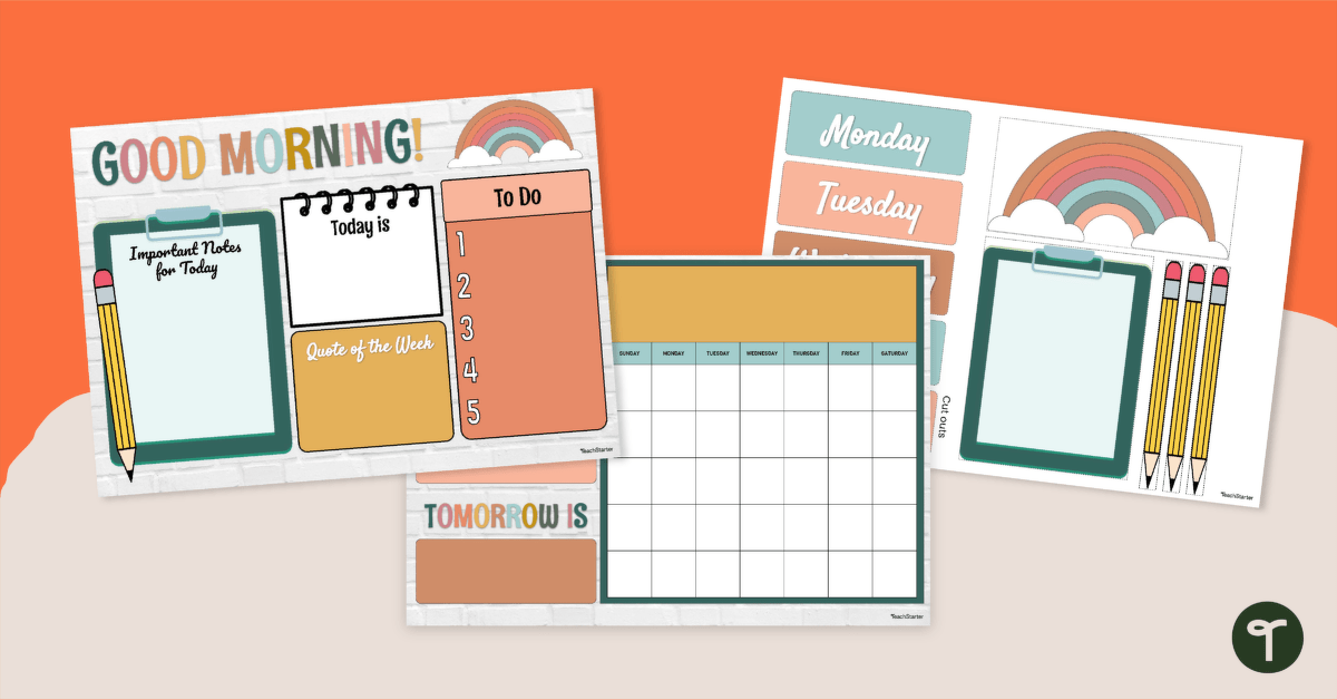 Classroom Morning Routine Posters and PowerPoint teaching resource