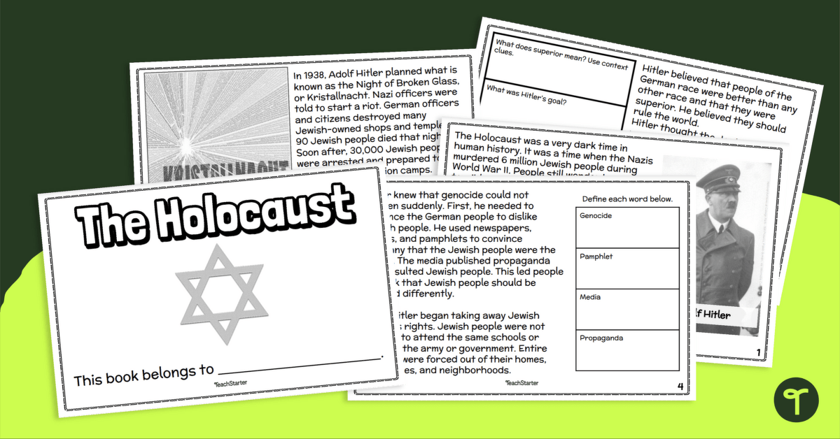 The Holocaust Mini Book teaching resource
