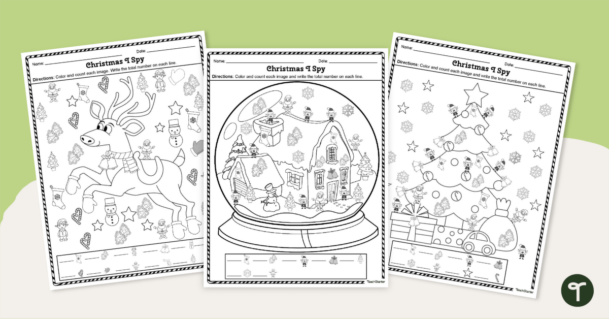 I Spy Christmas Printable Teach Starter