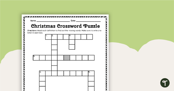 Go to Christmas Crossword Puzzle teaching resource