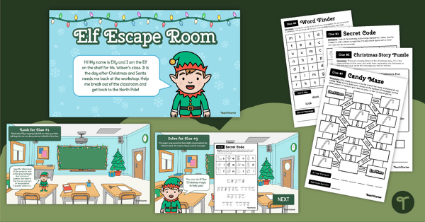 Go to Elf Escape! - Digital Escape Room teaching resource