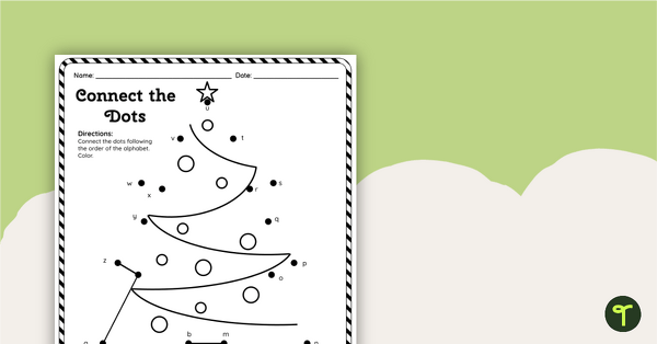 Go to Christmas Connect the Dots Printables - Alphabet teaching resource