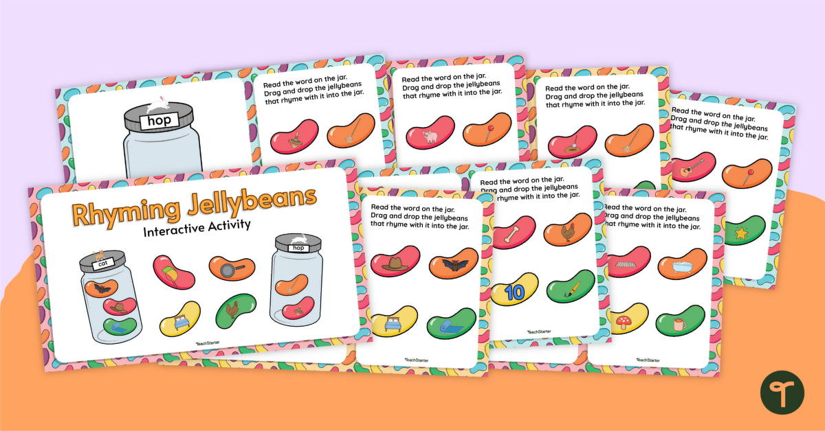 Rhyming Jellybeans - Interactive Activity teaching resource