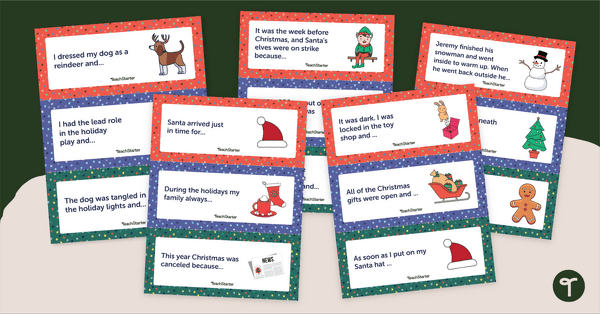 Go to Christmas Writing - Story Starter Cards teaching resource