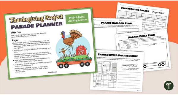 Thanksgiving Project - Plan a Parade! teaching resource