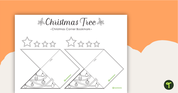 Christmas Corner Bookmark Templates teaching resource