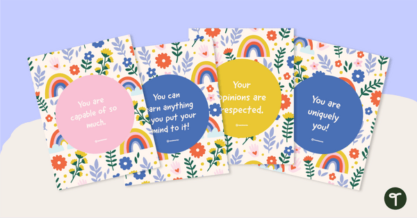 Positive Affirmations for Kids — Classroom Display Cards teaching resource