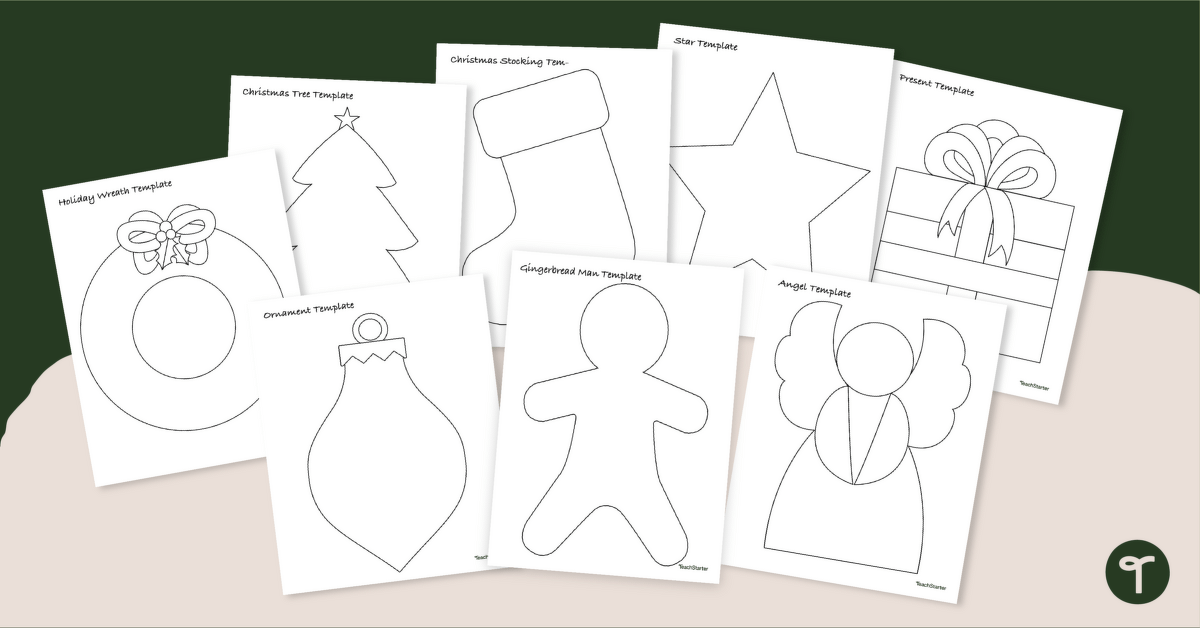 Christmas Templates - Printable Cut-Outs teaching resource