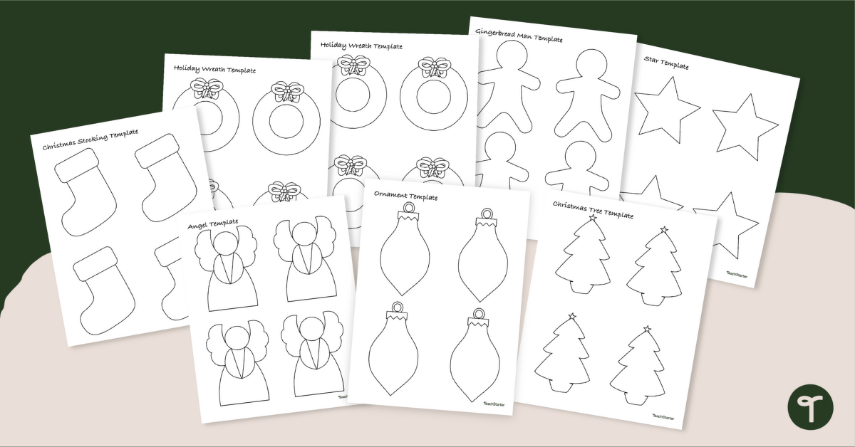 Paper Ornaments Christmas Templates Teach Starter