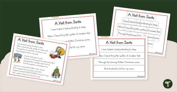 Christmas Poem - A Visit from Santa teaching resource