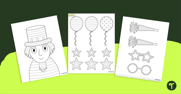 Funky Uncle Sam Craft Activity teaching resource