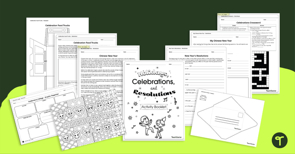 Holidays, Celebrations, and Resolutions – Upper Grades Workbook teaching resource