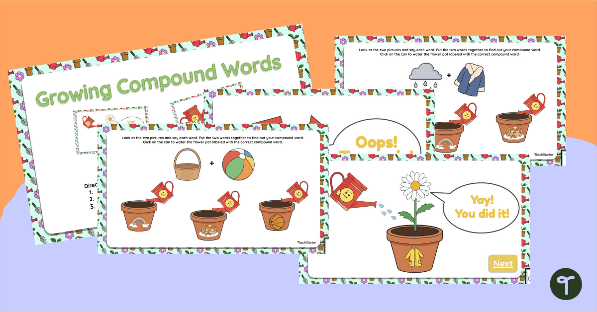 Growing Compound Words Interactive Activity teaching resource