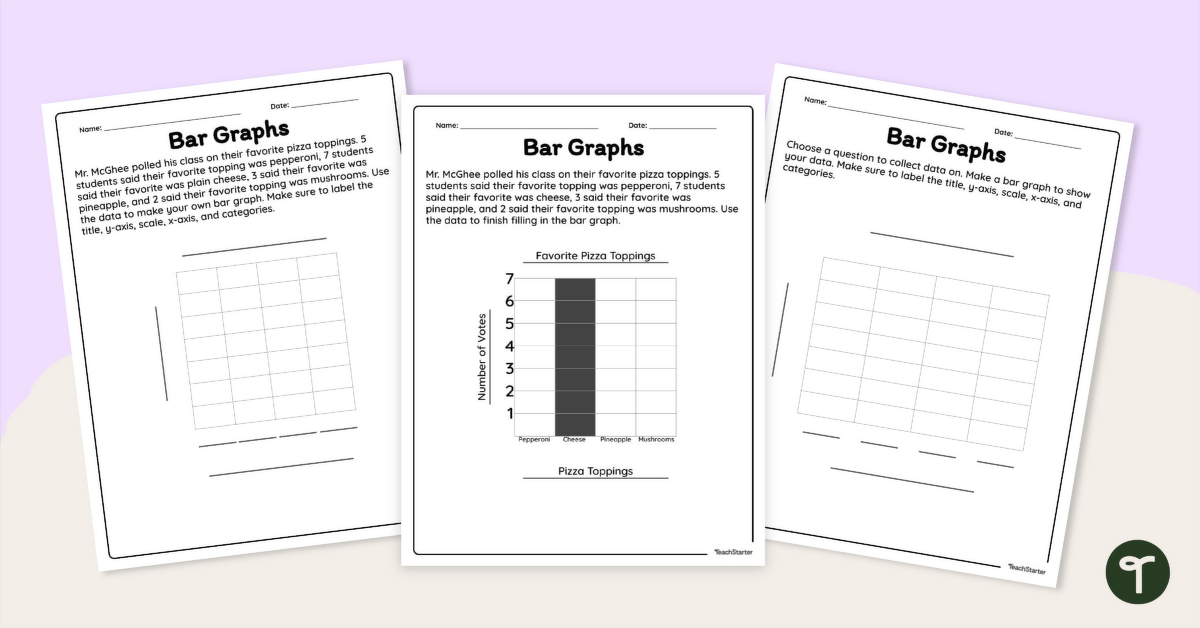 Creating a Bar Graph – Worksheet teaching resource
