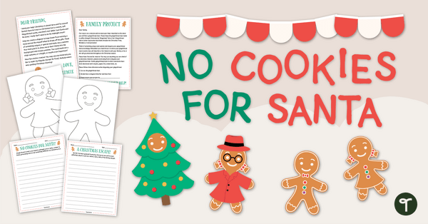 Christmas Bulletin Board - Gingerbread Man Disguise teaching resource