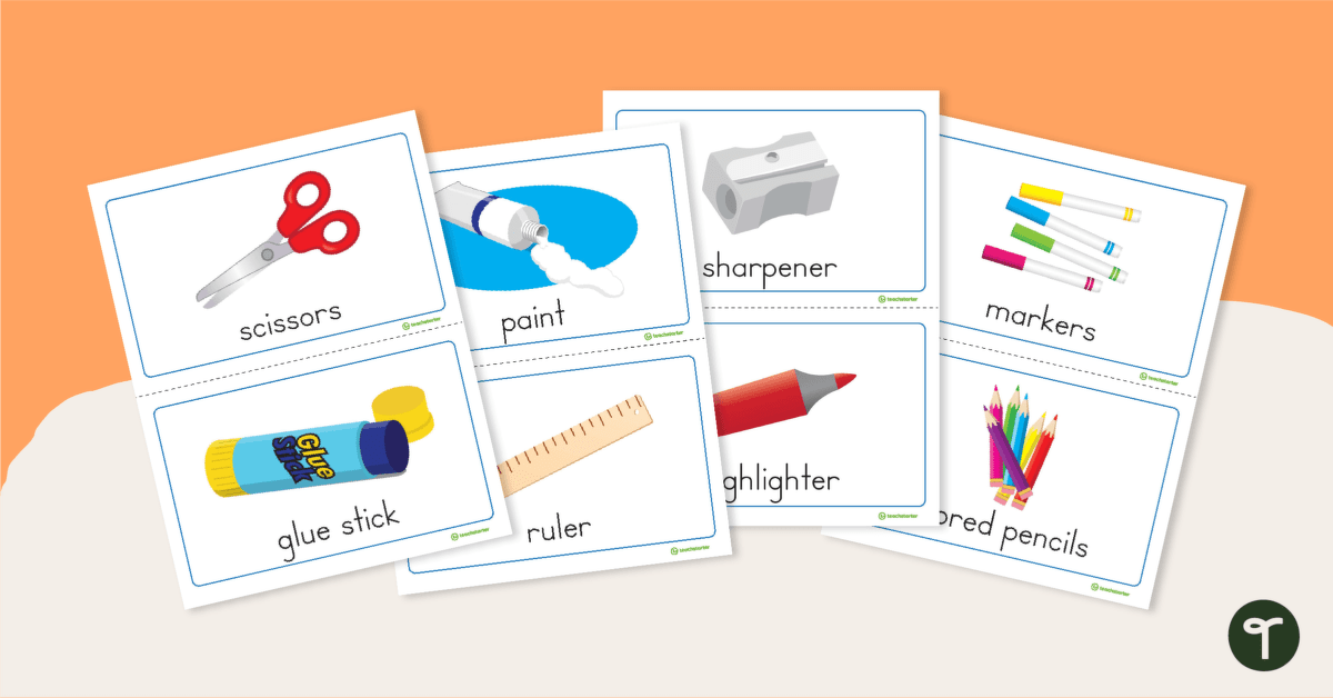 Classroom Supply Cards teaching resource