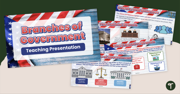 Go to Branches of Government For Kids - Instructional Slides teaching resource