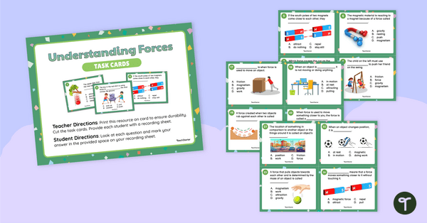 Go to Force and Motion Task Cards teaching resource