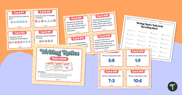 Go to Writing Ratios – Task Cards teaching resource