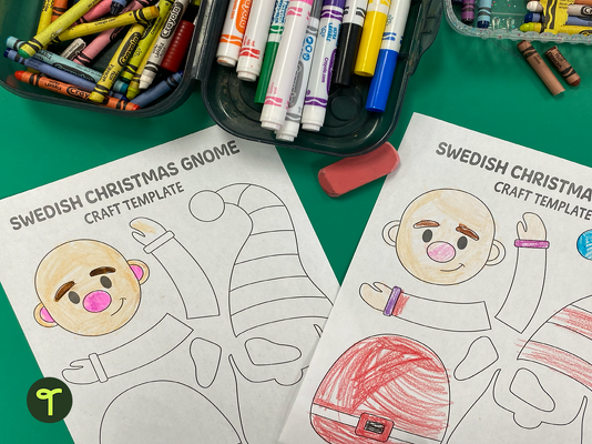 Christmas Around the World Mini Book - Sweden teaching resource