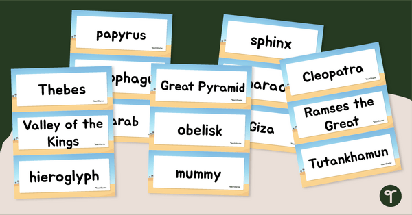 Ancient Egypt Word Wall Vocabulary teaching resource