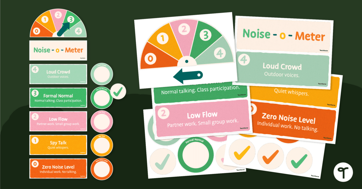 Noise Meter Classroom Display Teach Starter