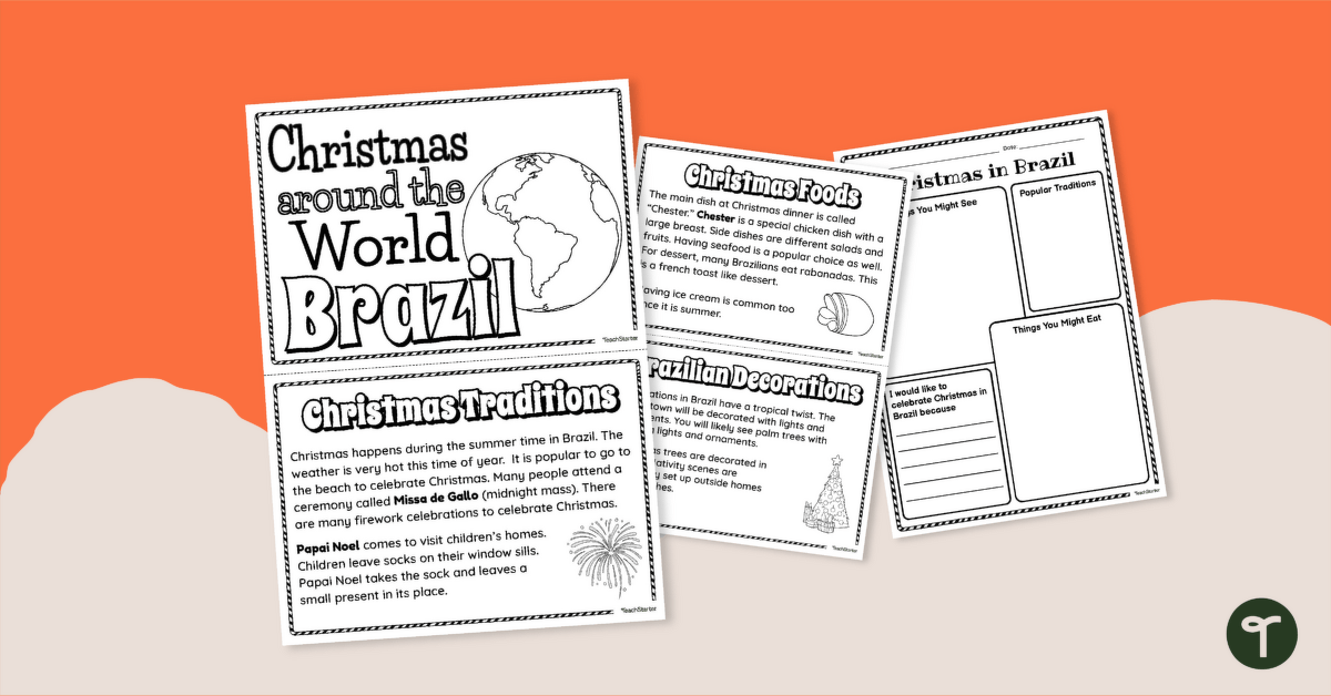 Christmas Around the World – Brazil Mini Book teaching resource