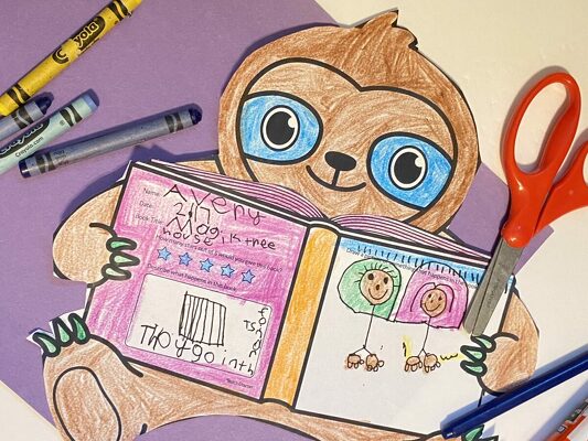 Sloth-Themed Book Review Template teaching resource