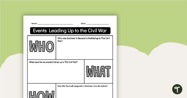 Go to Civil War Graphic Organizer teaching resource
