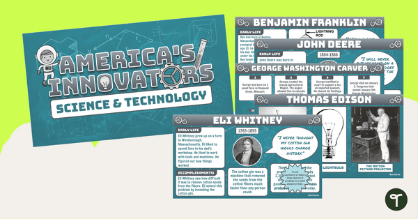 Great American Inventors and Scientists - Instructional Slide Deck teaching resource