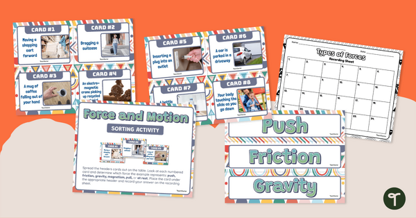 Go to Force and Motion Sorting Activity teaching resource