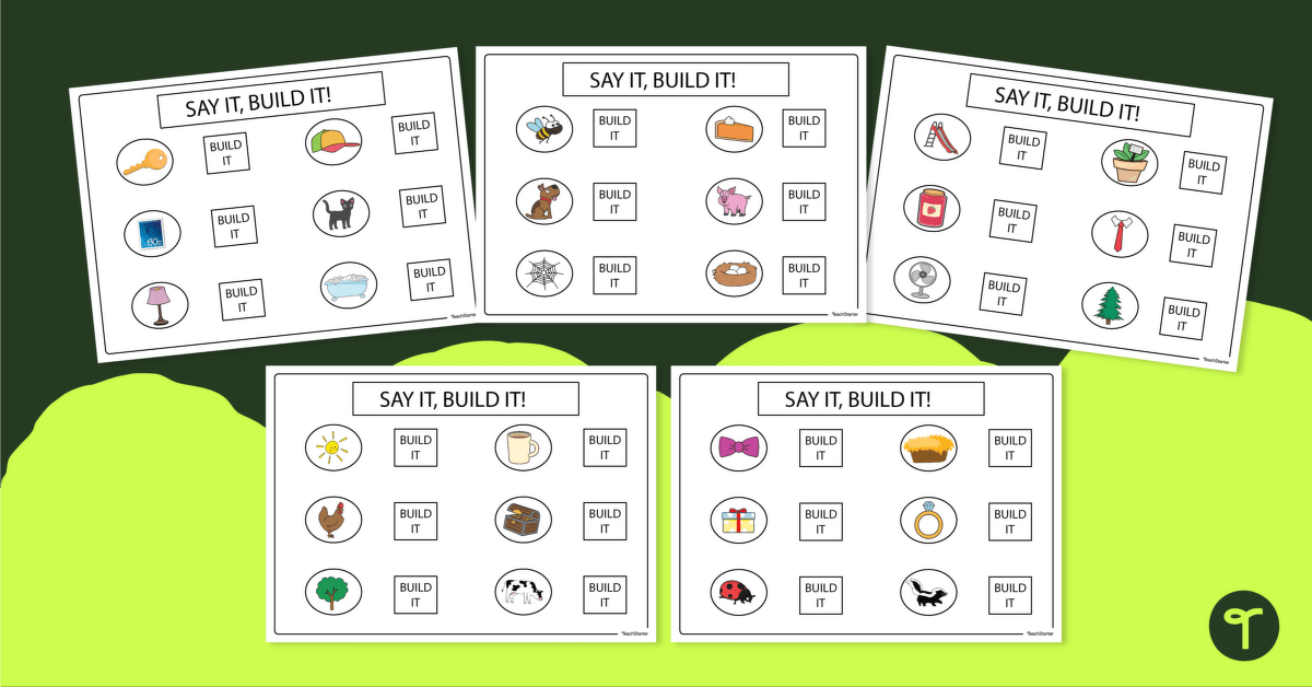 Phoneme Segmentation Work Mats - Build It! teaching resource