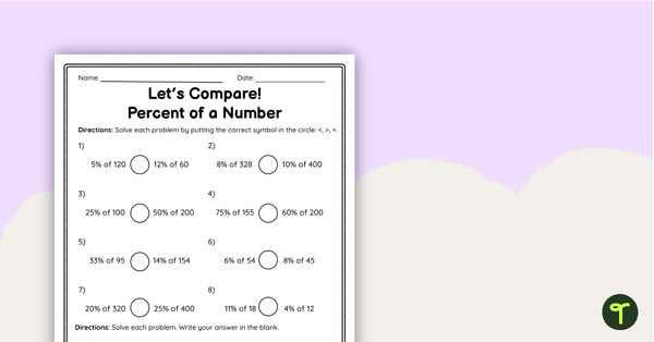 let-s-compare-percent-of-a-number-worksheet-teach-starter