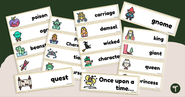 Go to Fairy Tales Word Wall Vocabulary teaching resource