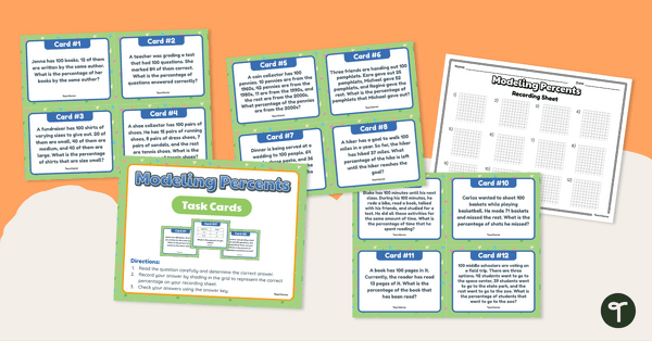 Image of Modeling Percents – Task Cards