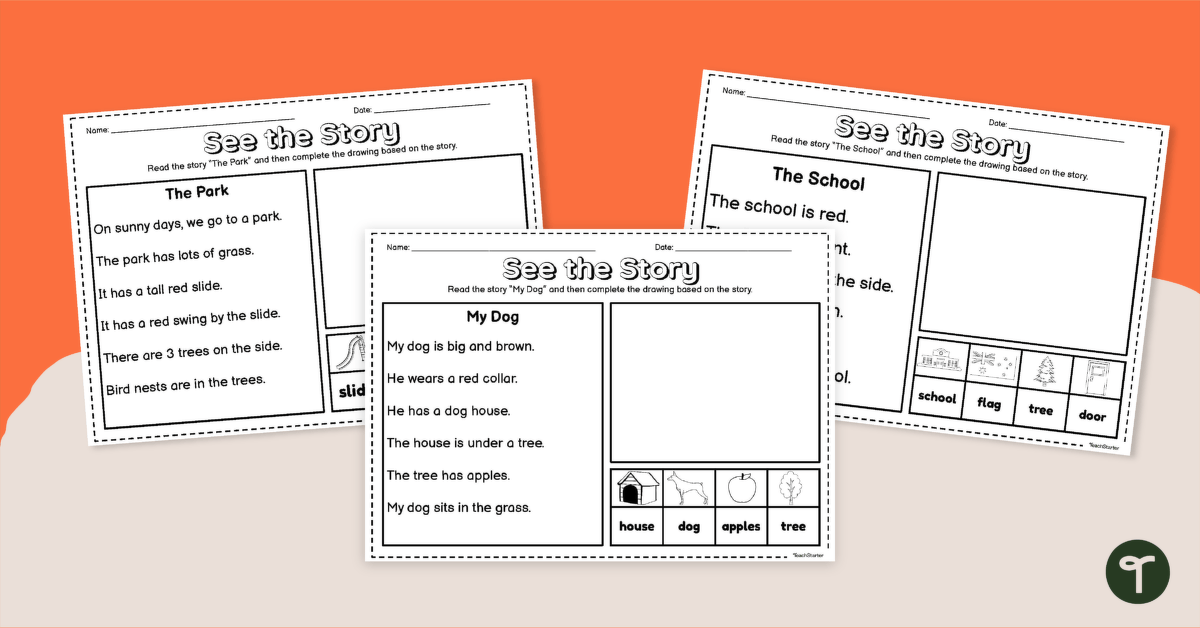Read and Draw a Story Worksheets teaching resource