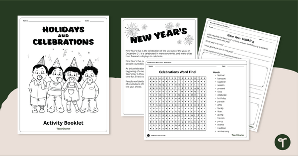 Holidays and Celebrations – Lower Grades Workbook teaching resource