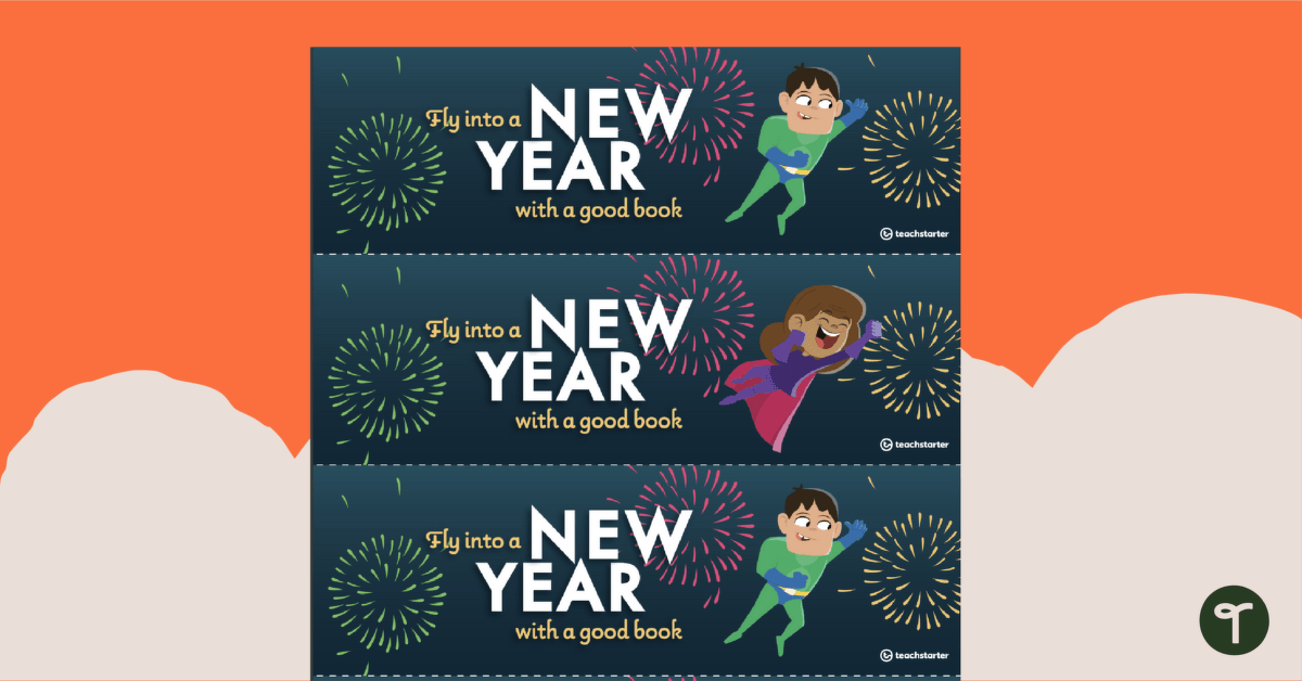 Happy New Year - Printable Bookmarks teaching resource